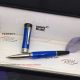 Perfect Replica Montblanc Limited Writers Edition High Quality Rollerball Pens Blue Resin (2)_th.jpg